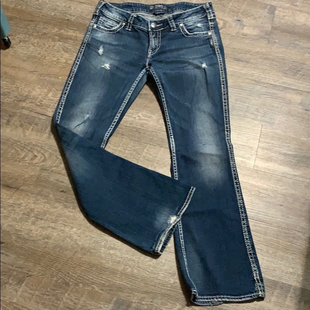 Silver Twisted Jeans